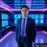 양자컴퓨터의 미래 전망 - A futuristic quantum computing laboratory interior filled with advanced superconducting quantum proc...