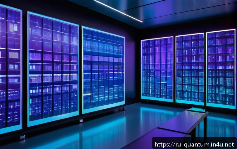 양자컴퓨터 성능 비교  구글 IBM 마이크로소프트 - A futuristic laboratory setting showcasing Google&rsquo;s Sycamore quantum processor: a sleek, metallic qu...