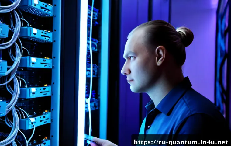 Home 17 양자암호화 - Photorealistic cybersecurity concept, a Russian telecommunications engineer in a modern Moscow data ...